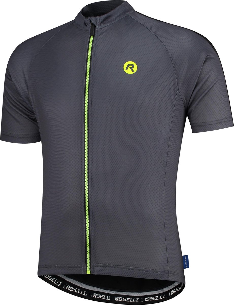 Rogelli Explore Wielershirt - Korte Mouw - Grijs/Zwart/Fluor - Maat XL