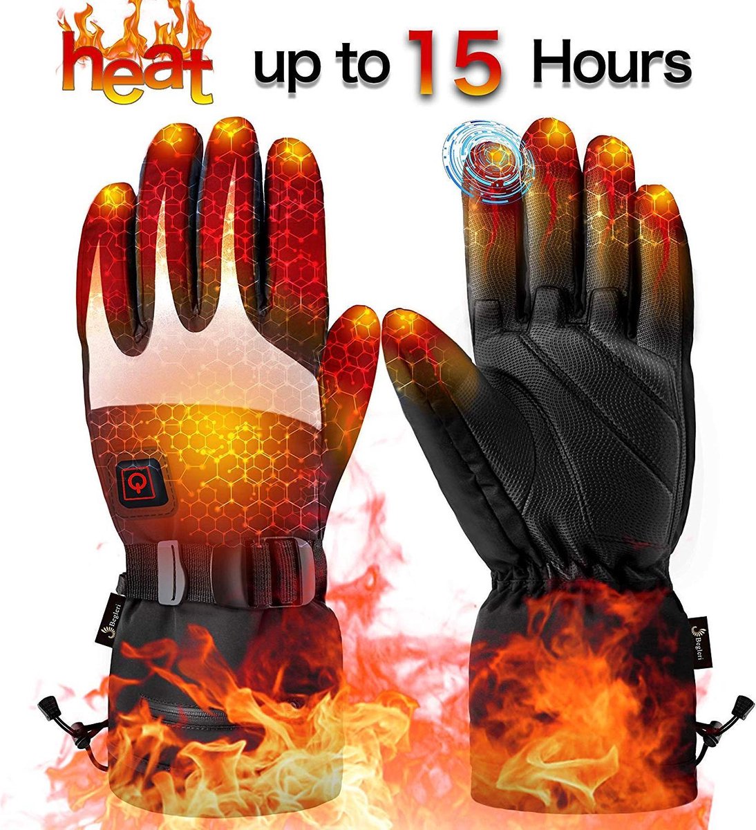 KW® Snel verwarmde Handschoen | Oplaadbare elektrische handschoenen |  3-traps... | bol