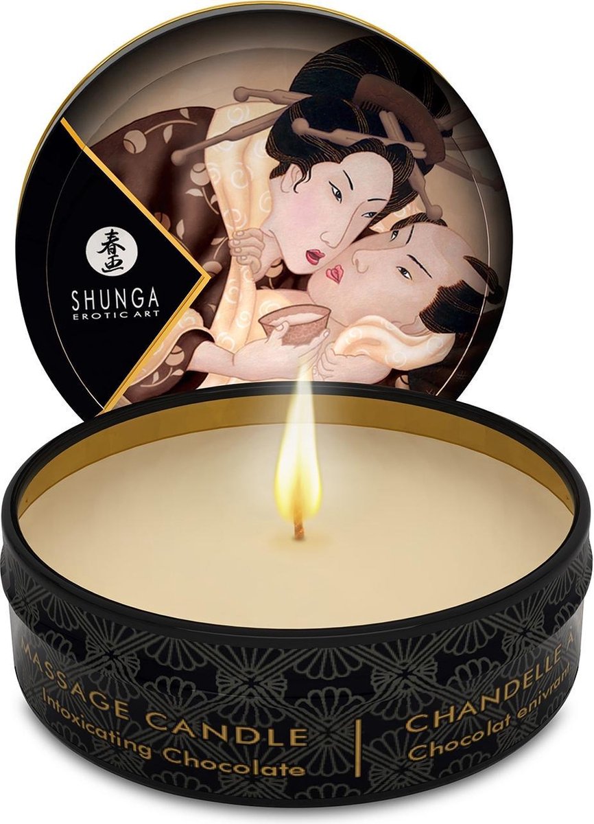 Goedkoopste Shunga - Mini Massagekaars - Intoxicating Chocolate