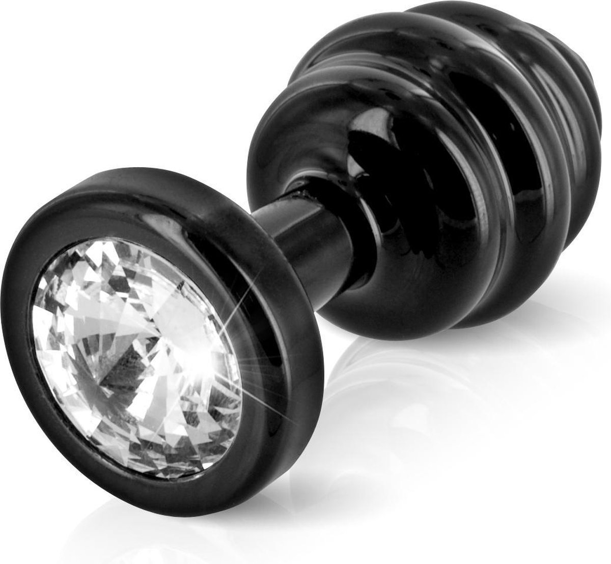 Goedkoopste Diogol - Ano Butt Plug Geribbeld Zwart 25 mm