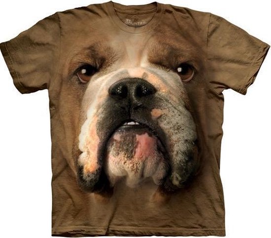 T-shirt Bulldog Face S