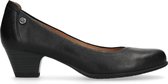 No Stress - Dames - Zwarte leren pumps met lage hak - Maat 39