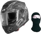 ASTONE GT800 Evo Kaima integraalhelm + kap - zwart en grijs