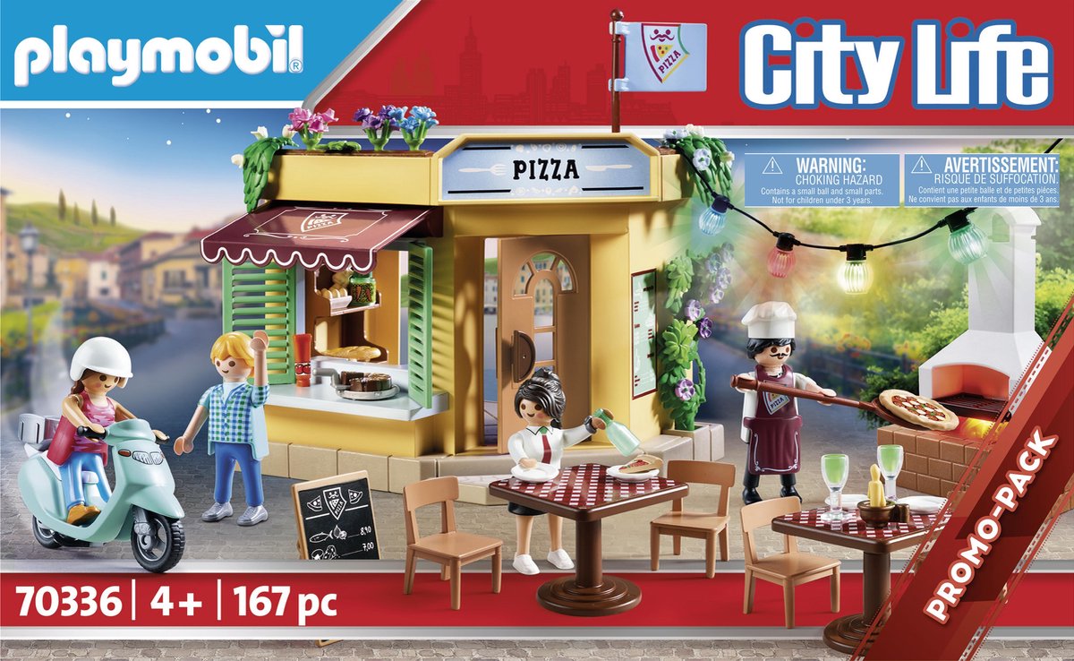 PLAYMOBIL City Life Pizzeria met terras - 70336 | bol