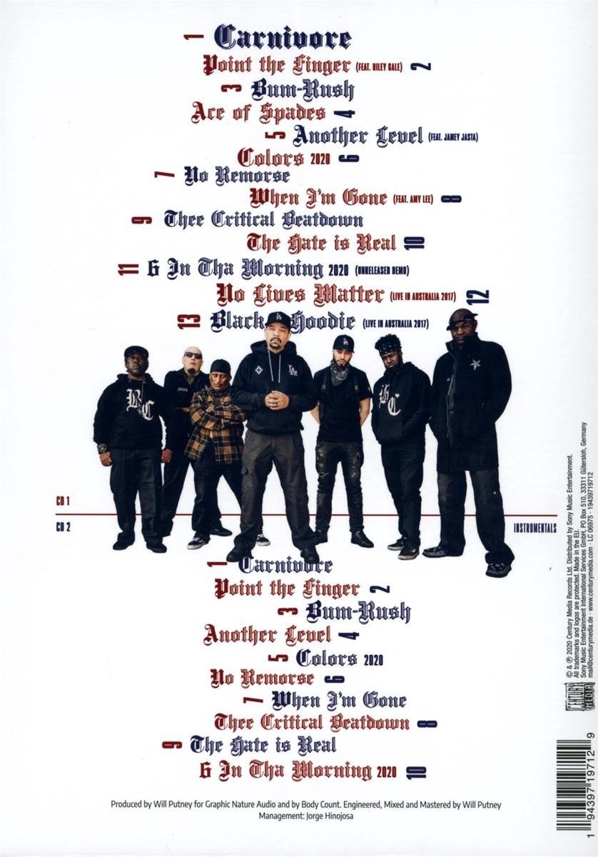 Carnivore, Body Count CD (album) Muziek
