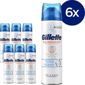 Gillette Skinguard Sensitive Scheergel Mannen - 6 x 200ml Voordeelverpakking