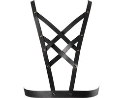 Bijoux Indiscrets Maze Net Cleavage Harnas - Zwart