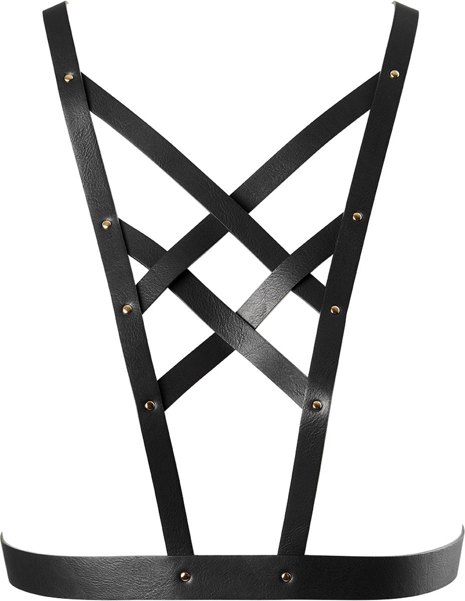 Bijoux Indiscrets Maze Net Cleavage Harnas - Zwart