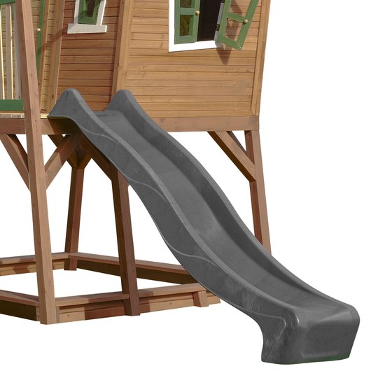 Maison Enfant AXI Max Avec Toboggan Et Bac à Sable – Cabane En Bois FSC – Terrasse – Dès 3 Ans – 193x432x288 Cm