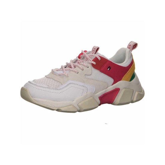 Tommy Hilfiger sneakers laag pop color chunky Wit-38 | bol.com