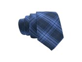 Premium Ties - Luxe Stropdas Heren - Katoen - Blauw - Inclusief Luxe Gift Box!