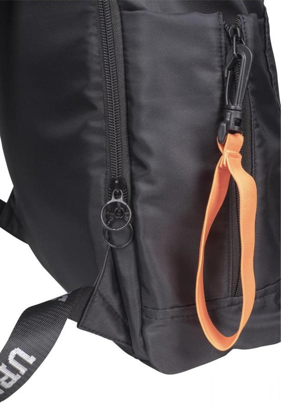 Roll Top Messenger Backpack Rugzak Met Laptopvak Laptoptas 15.6 Inch Zwart