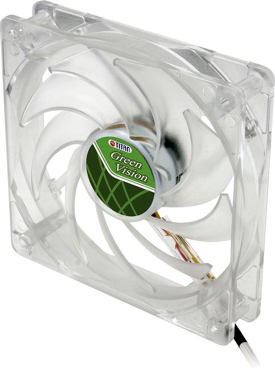 Titan Green Vision ventilator (case fan) voor in de PC met Z-Axis lager en  super stil... | bol.com
