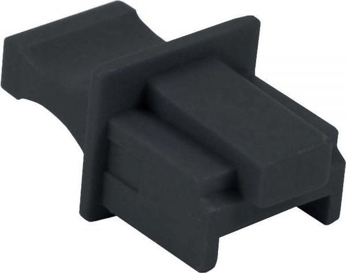 RJ45 (m) afsluitcovers voor RJ45 (v) poorten - 100 stuks / zwart