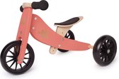 Kinderfeets houten driewieler loopfiets Tiny Tot 2-in-1 Koraal Roze