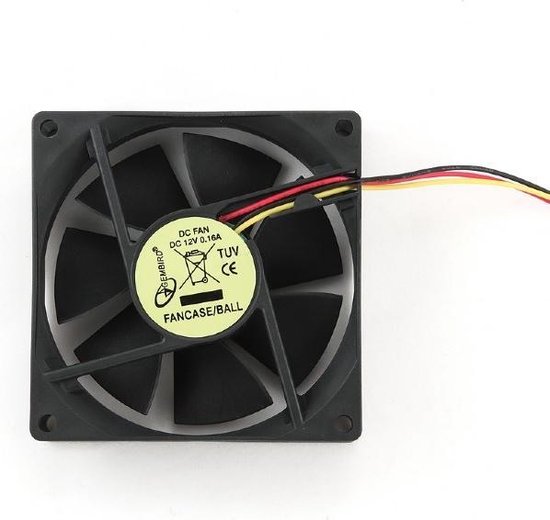 Ventilator (case fan) voor in de PC met kogellager - 80 x 80 x 25 mm |  bol.com