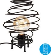 Briloner Leuchten SWIRL Tafellamp - E27 - Zwart -  Staal - max. 60 Watt