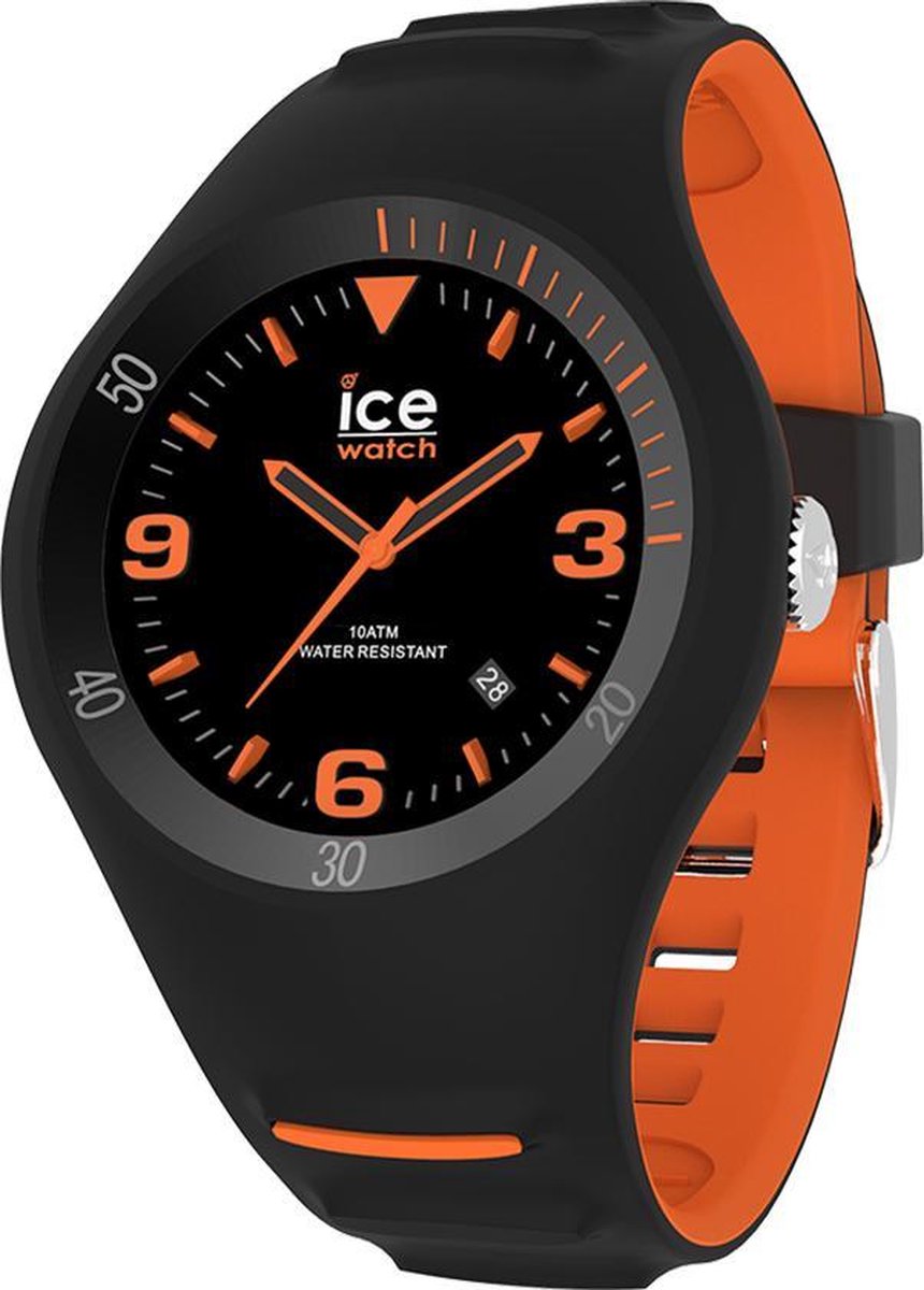 Ice Watch P. Leclercq - Black orange 017598 Horloge - Siliconen - Zwart - Ã˜ 42 mm