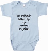 Babyrompertje Die mafketels hebben mijn cape verkeerd om gedaan