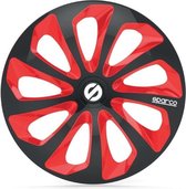 SPARCO 4 wielhoezen 16 inch Sicilia zwart en rood