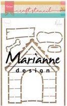 Marianne Design Craft Stencil - Doghouse by Marleen