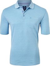 Redmond regular fit poloshirt - turquoise melange - Maat: XL