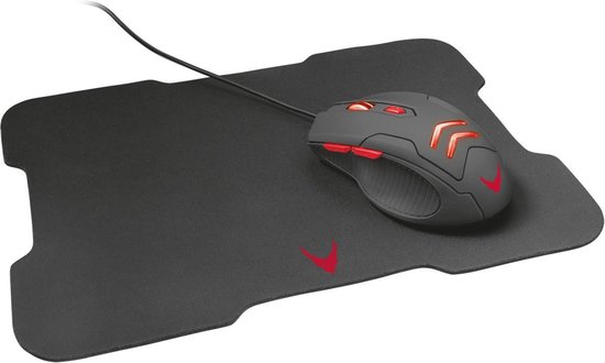 VARR VSETMPX4 - Muis en Muismat Gaming set - 800 - 3200dpi - Muismat 295 x 210 x 2mm - Zwart