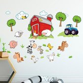 Muursticker dieren boerderij | Dieren stickers voor kinderen | babykamer en kinderkamer accessoires