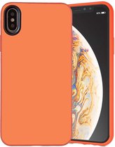 Cover geschikt voor Apple iPhone XR Hoesje Oranje