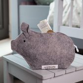 Gerecyclede spaarpot – Spaarvarken grijs