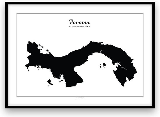 Panama landposter - Zwart-wit