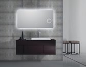 Vips Badkamerspiegel met Led verlichting - 120x60cm - Badkamer Spiegel - Vergrootglas - Badkamerspiegel met Verwarming - Spiegel met verlichting