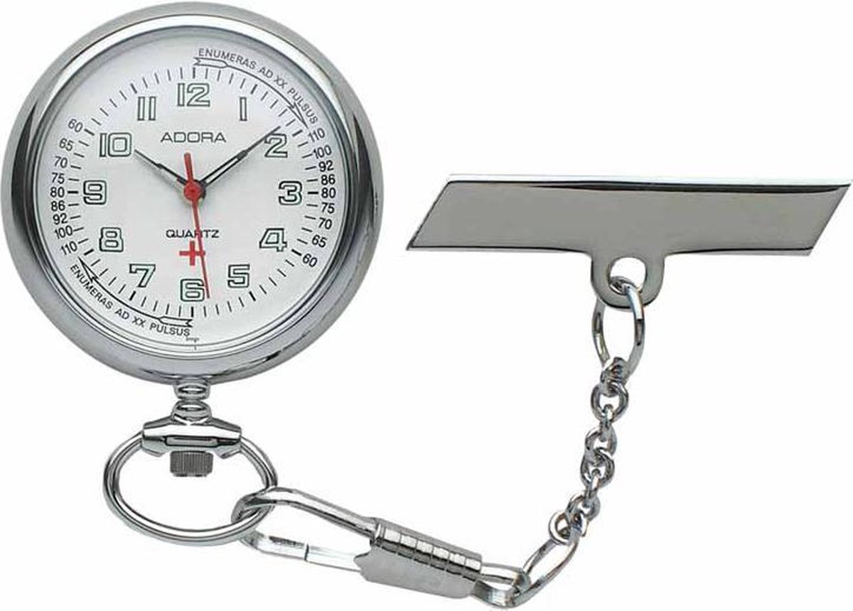 Adora verpleegster horloge SBO,OU zilverkleurig