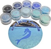 Color acryl poeder Blue lagoon kleuren set 10 stuks