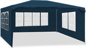 Partytent feesttent blauw- 4 zijwanden - 3 x 4 m