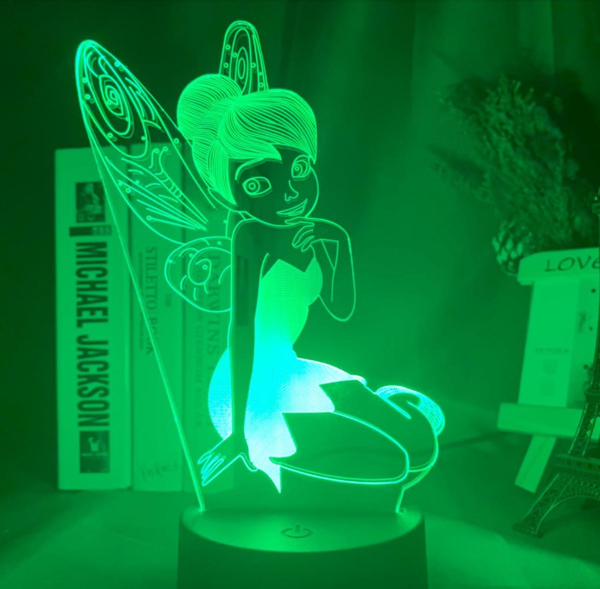 Tinkerbell lamp /Nachtlamp voor meisje. Tinkerbell elfje lamp