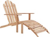 Tuinstoel Bruin Hout (Incl LW Fleece deken) / Tuin stoelen / Buiten stoelen / Balkon stoelen / Relax stoelen