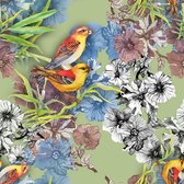 100% Nederlandse Productie! │ Diamond Painting │ Exotische Vogels en Bloemen │ Formaat 60 x 60 cm │ Diamond Painting Pakket Volwassenen │ Volledige bedekking │ Vierkant │ Full │ Fl