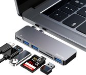 SBVR - USB-C Hub - 6 poorten Adapter - 3* USB-A 3.0 poort & USB-C Power Delivery - Voor MacBook Air & Pro