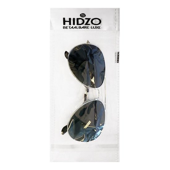 Hidzo Zonnebril piloten zonnebril Zilver - UV 400 - In brillenkoker van HI — afbeelding 2