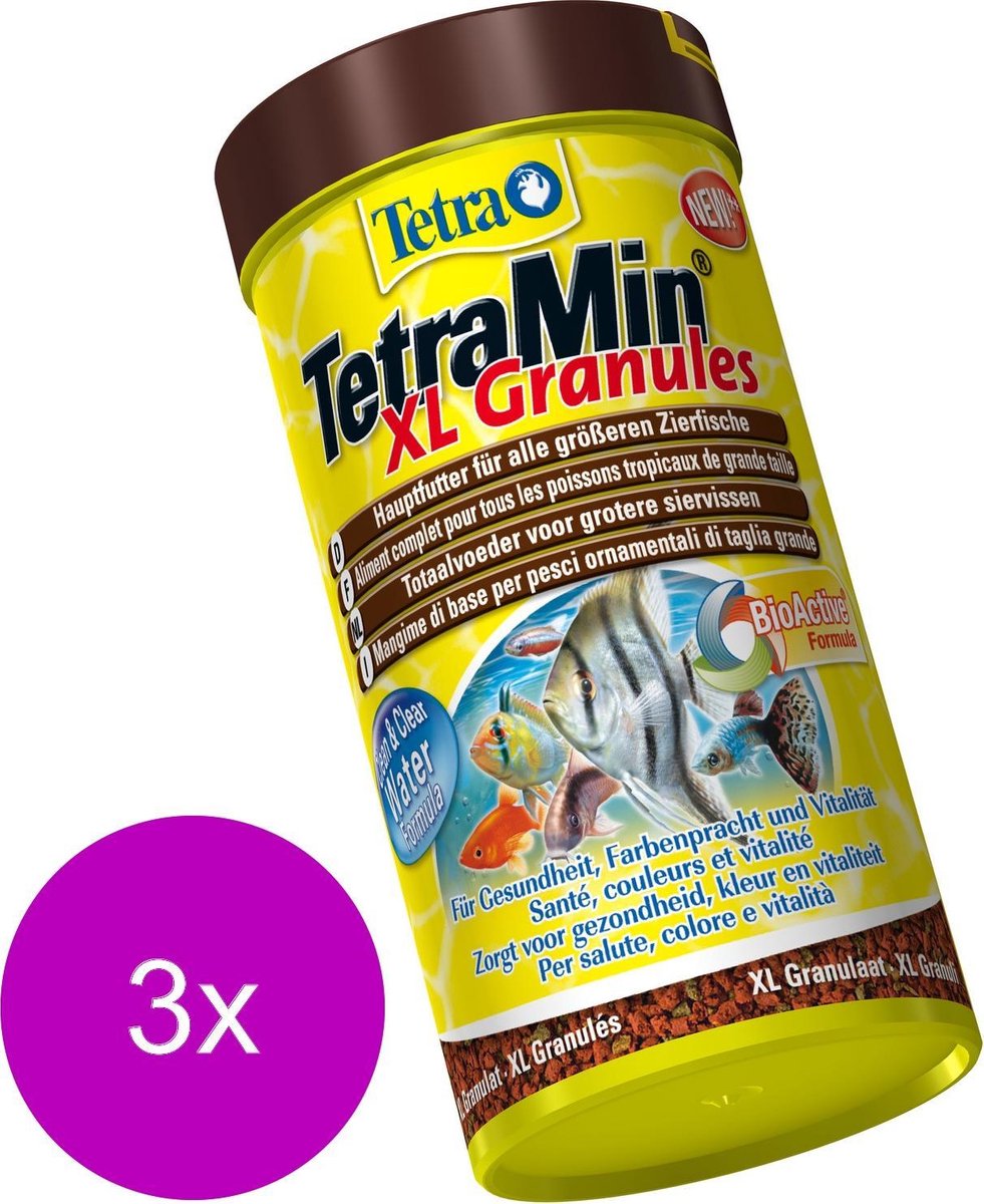Alimento Pesci Vitamine Colori Mangime Tetra Min Menu 250ml - 4 Fiocchi Per Pesci Ornamentali Acquario Cibo Acquario
