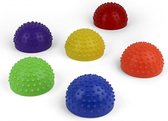 eSAM® Evenwichtsstenen met Noppen - Stapstenen - Balansstenen - Balansegels - Halve Balans bollen - Stapstenen - set van 6 stuk - kleuren in de mix