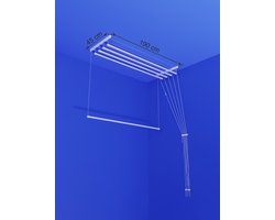 Heavy-duty Ruimtebesparend Plafond Droogrek - 5 stangen elk 190 cm lang
