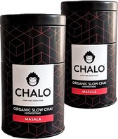 CHALO Biologische ongezoete Masala Chai Latte - Zwarte Assam thee - 2 x 150GR