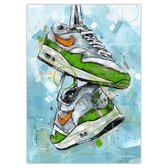 Air max 1 groen/blauw poster (50x70cm)