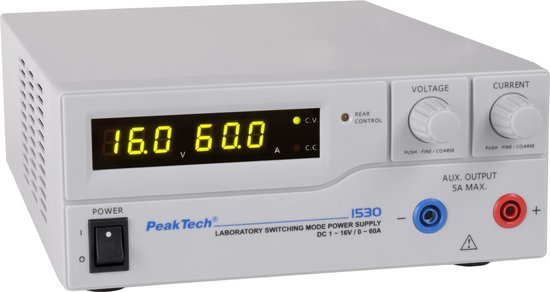 PeakTech 7045 bananenconnectoren meetkabels voor multimeter en laboratoriuminstallaties, 110 cm testkabels met banaanstekkers als accessoire voor meetapparatuur, 4 mm meetkabel met