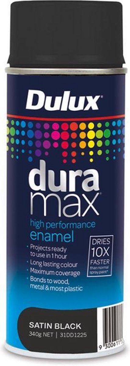 Dulux - Duramax - Spuitlak - Sneldrogend - Kleurbehoudend - Hoge dekking - Zijdeglans Zwart