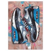 Air max 90 blue poster (50x70cm)