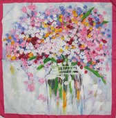 ThannaPhum kunst design sjaal 85 x 85 - happy flowers