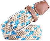 ThannaPhum Elastische riem beige-blauw-wit